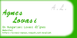 agnes lovasi business card